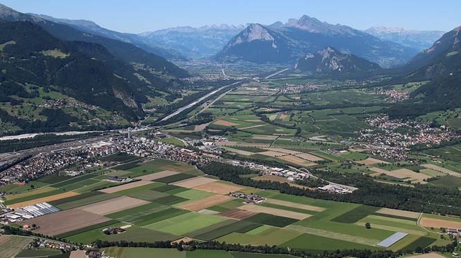 Gesprächskreis zur Wirtschaftspolitik Luftaufnahme Landquart