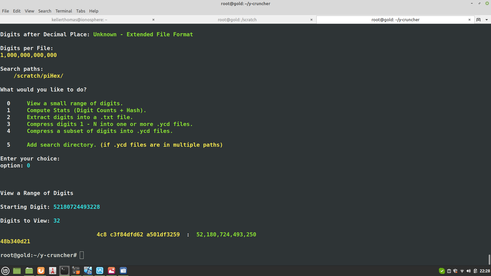 Chudnovsky Berechnung