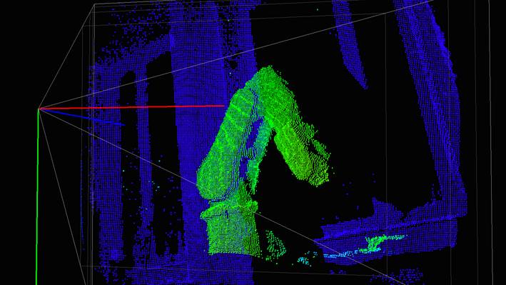 Image Processing 3D Punktewolke eines Industrieroboters